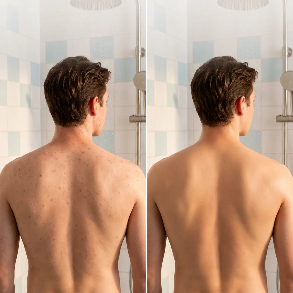 Scrubhanddoek voor onder de douche – bamboe & houtskool