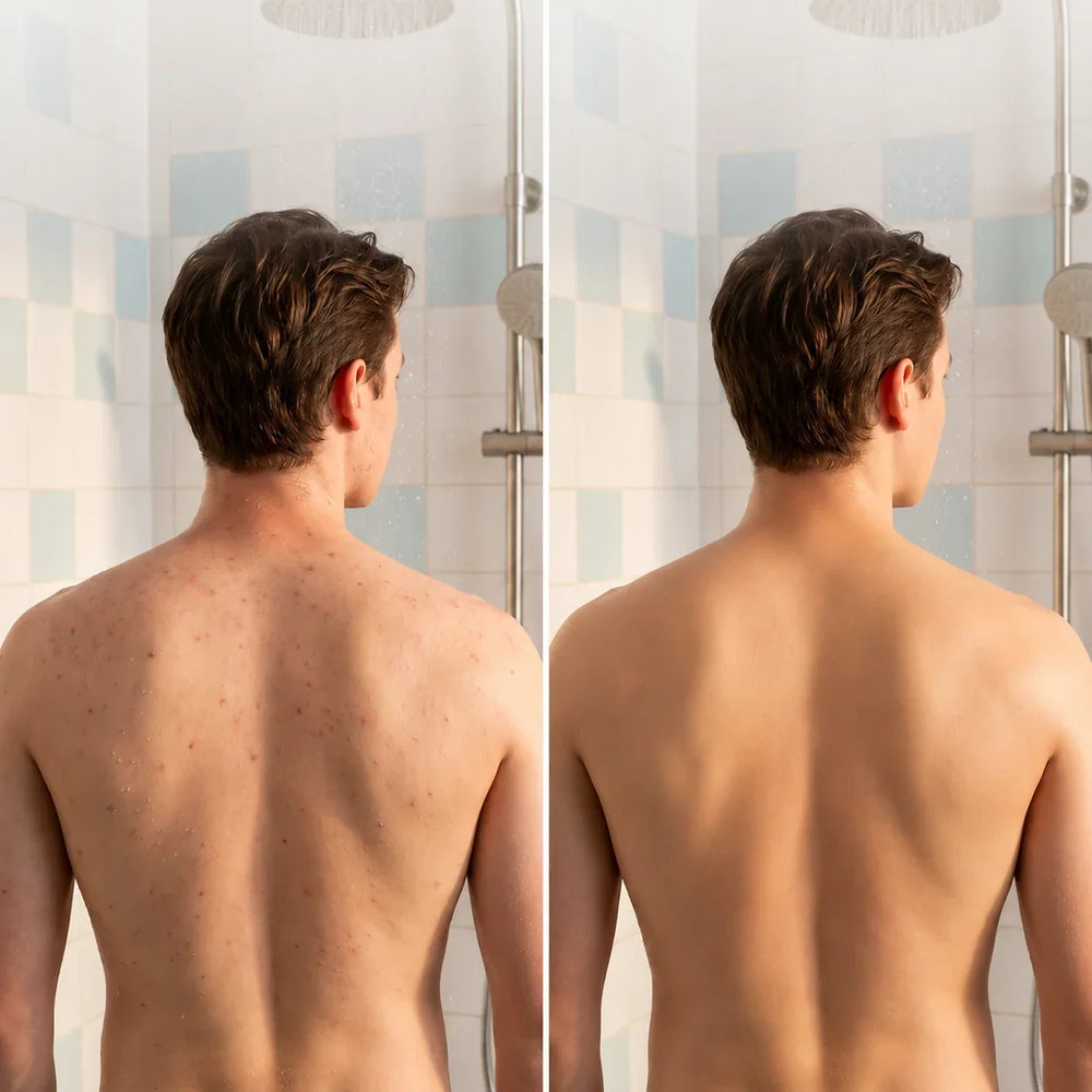 Scrubhanddoek voor onder de douche – bamboe & houtskool