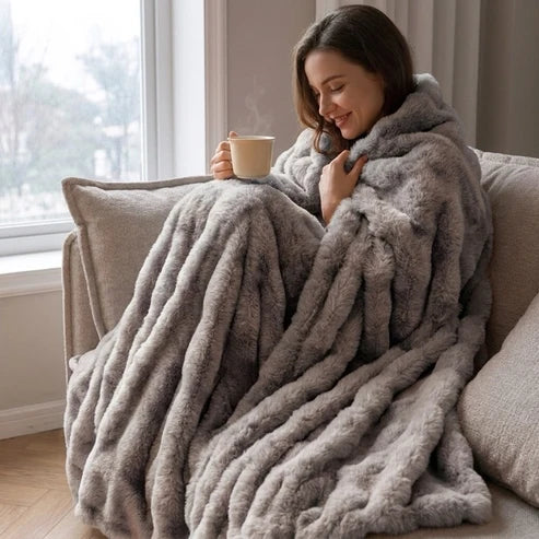 Wolkplaid van Imitatiebont – Dubbellaags en Extra Warm
