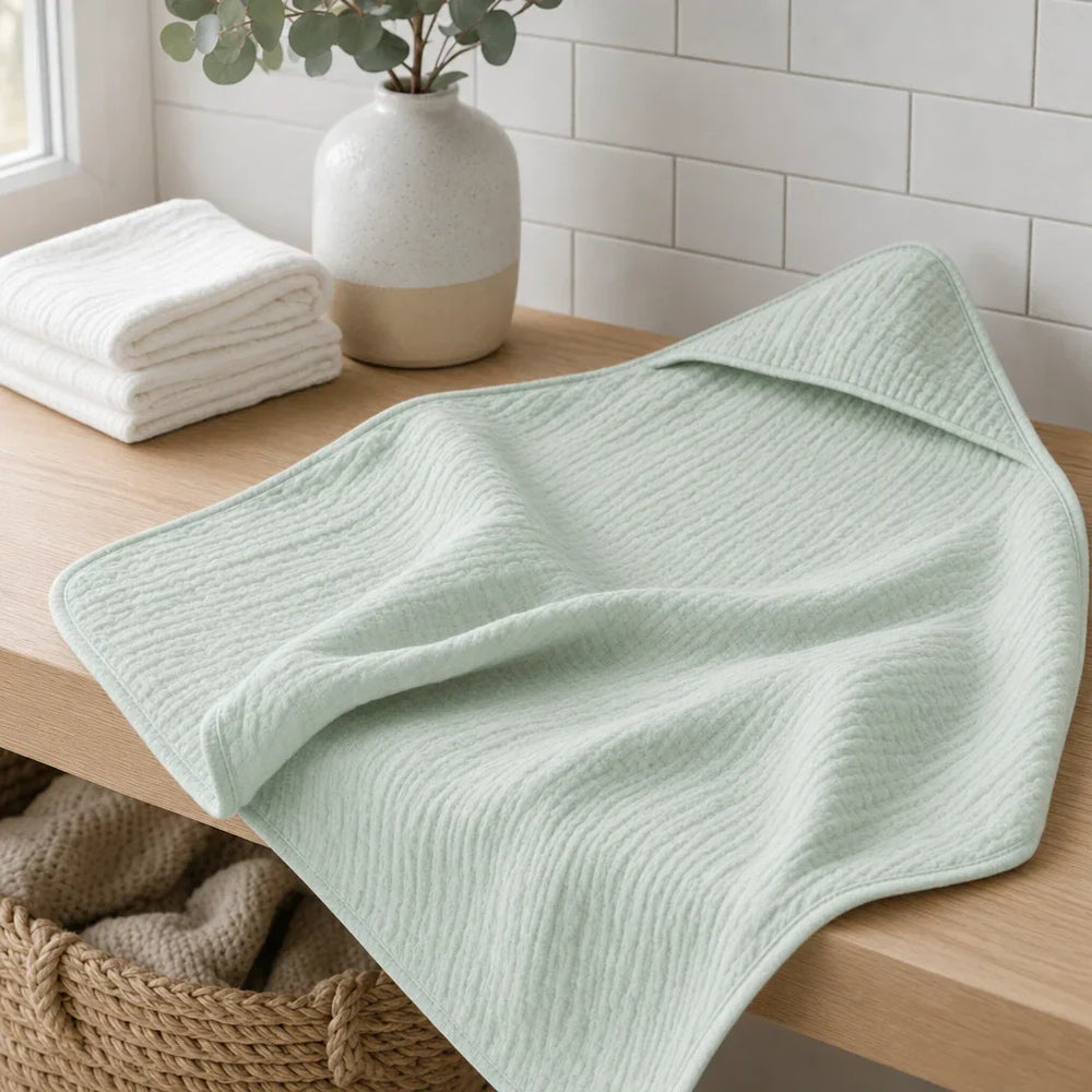 Muslin Babyhåndklæde med Hætte