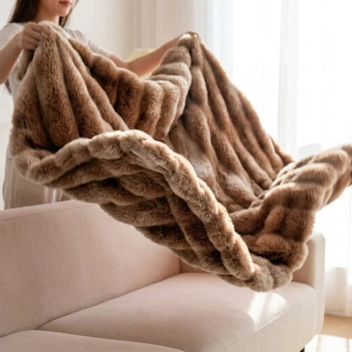 Wolkplaid van Imitatiebont – Dubbellaags en Extra Warm
