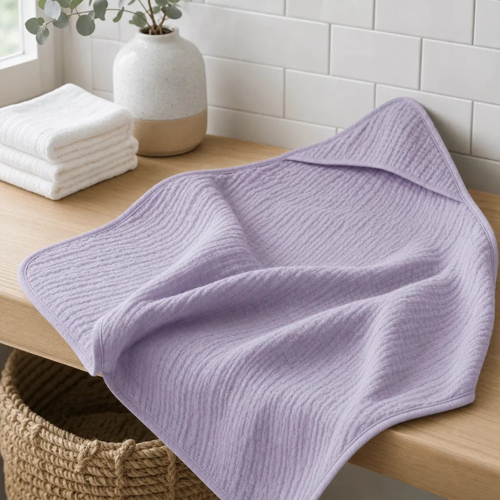 Muslin Babyhåndklæde med Hætte