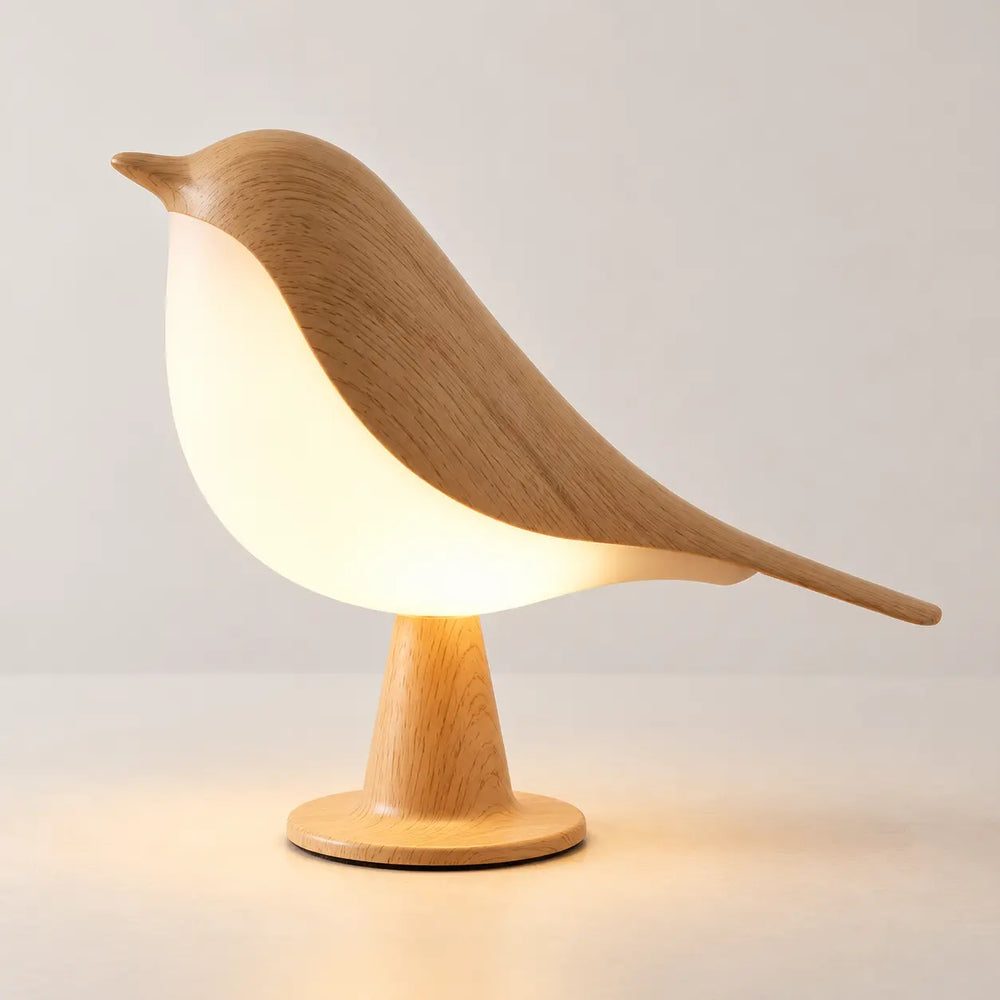 Svala vogellamp in licht hout