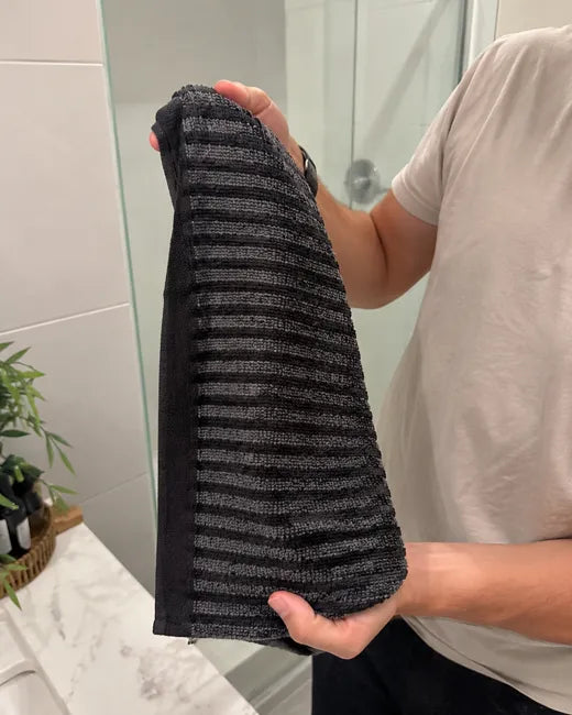 Close-up van de geweven structuur van de Wove-handdoek